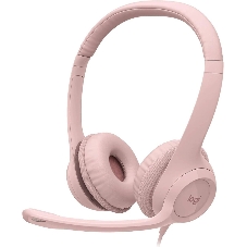 Гарнитура Logitech Stereo Headset H390 розовый, проводная, USB, регулятор громкости, шумоподавление микрофона