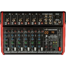 Микшерный пульт PROEL PLAYMIX10 10-ти канальный, 24 бит/48 кГц DSP, Bluetooth, медиа-плеер, 6x XLR+1/4