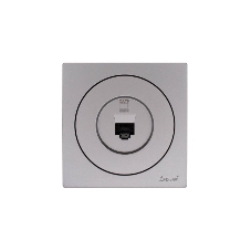 Розетка компьютерная СП OSEN RJ45 кат.6 механизм серый матовый LEZARD 743-7488-140