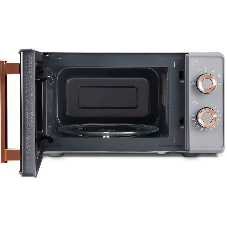 Микроволновая печь Vitek VT-MW1920 серый/золотистый, 20 л, 700 Вт, переключатели — поворотный механизм