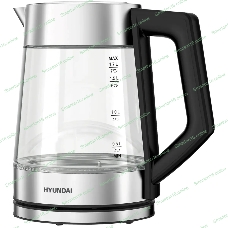 Чайник электрический Hyundai HYK-G4402 1.7 л, 2200 Вт, черный/серебристый корпус: стекло