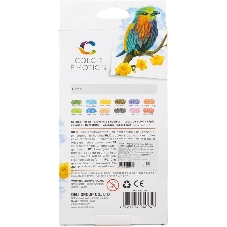 Карандаши цветные Deli EC00200 Color Emotion, трехгранный профиль, липа, 12 цветов, коробка с европодвесом (12шт)