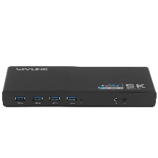 Док-станция WAVLINK WL-UG69DK1, USB Type-C, DisplayPort/HDMI/RJ-45/USB Type-C/Jack 3.5mm, USB
