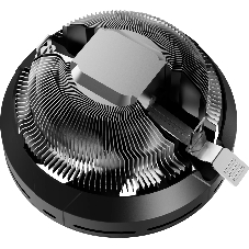 Кулер для процессора CPU Cooler Ocypus Beta A10 BK (75W, 3-pin, 67mm, Al, 1x124mm, 40CFM, 29.5dBA, 2000RPM, S: 1851/1700/115X/1200, AM5/AM4, black)