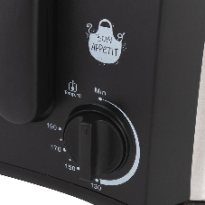 Фритюрница ENDEVER Skyline FR-115 чёрный/металлик, 1800 Вт, 2.5 л, 0.6 кг, антипригарное покрытие