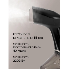 Отпариватель ручной Polaris PGS 2220CA 2200Вт черный/золотистый
