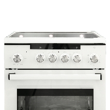 Плита электрическая De Luxe 506004.13ЭС белый, конфорок 4 электрических (стеклокерамика), духовка 60 л, 50 см x 87 см x 60 см