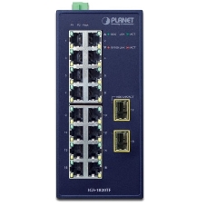 Коммутатор PLANET IGS-1820TF, 16×1 Гбит/с + 2×1 Гбит/с SFP, неуправляемый