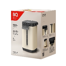 Термопот BQ TP5003 Beige, мощность 1800 Вт, объем 5 л, сенсорный тип управления, 6 температурных режимов (45-95°C, с шагом 10°С), функция повторного кипячения, функция поддержания температуры, способы подачи воды - электрическая помпа, индикатор уровня воды, автоотключение при недостаточном количестве воды, блокировка подачи воды, блокировка кнопок, защита от перегрева, дисплей LED, съемная крышка, ручка для переноски, материал корпуса - металл, пластик, материал внутренней камеры - высококачественная нержавеющая сталь AISI 304, длина электрошнура 1.0 м, напряжение 220-240 В, 50-60 Гц, защита от поражения электротоком класс I