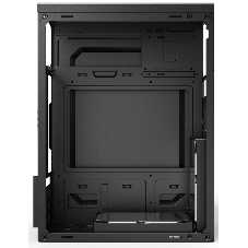 Компьютерный корпус CBR PCC-MATX-MX08-WPSU mATX Minitower MX08, без БП, 2*USB 2.0, HD Audio+Mic, черный