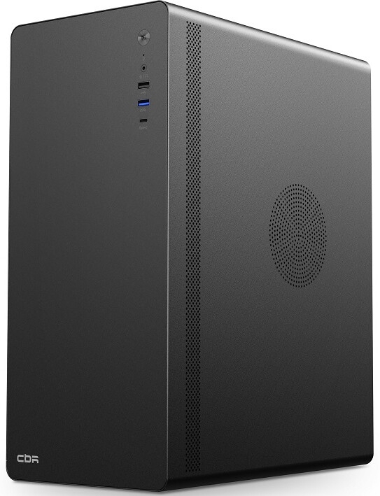 Компьютерный корпус CBR ATX Miditower U500, без БП, 1хUSB 3.0 Type-C, 1хUSB 3.0, 1хUSB 2.0, HD Audio+Mic, черный [PCC-ATX-U500-WPSU