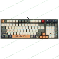 Клавиатура A4Tech Bloody S98 проводная, USB Type-A, белый/зеленый