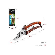 Секатор компактный плоскостной Grinda PRO Line 423417