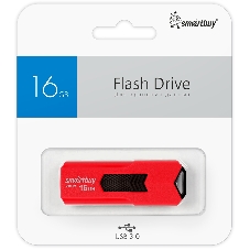 Флешка USB Smartbuy STREAM Red (SB16GbST-R3), 16Gb, USB 3.0, R/W 75/30, красный/черный