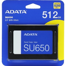 Накопитель SSD ADATA SU650, 512Gb, SATA III, 2.5
