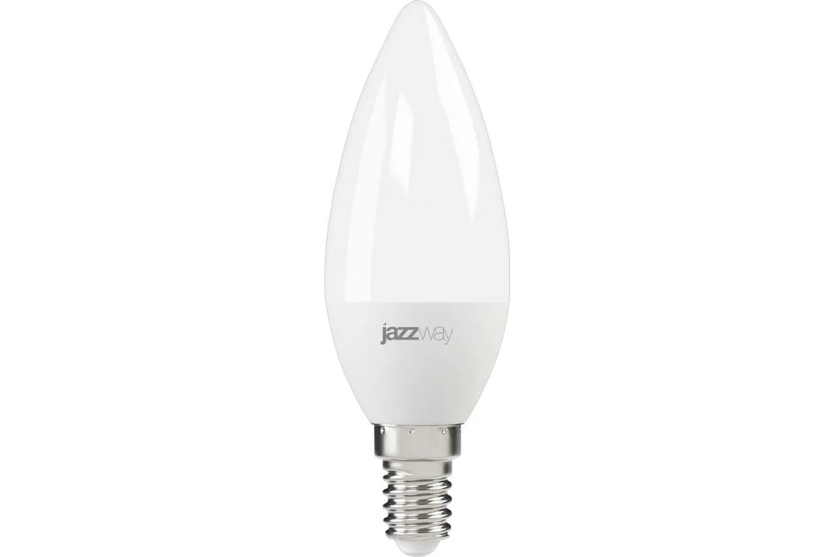 Лампа светодиодная JazzWay PLED-SP C37 7Вт свеча 5000К холодный белый E14 560лм 230В