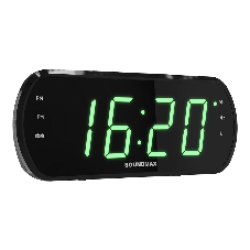 Радиочасы Soundmax SM-1562U (черный с зеленым)