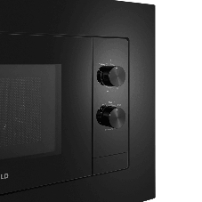 Микроволновая печь встраиваемая Maunfeld JBMO725BK01 черный, 20 л, 700 Вт, переключатели - поворотный механизм