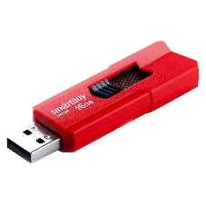 Флешка USB Smartbuy STREAM Red (SB16GbST-R3), 16Gb, USB 3.0, R/W 75/30, красный/черный