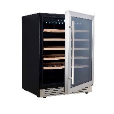 Винный шкаф встраиваемый Cellar Private CP051-1T серебристый, 136 л, 1 отсек, 51 бут.