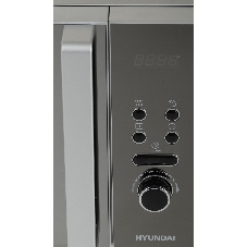 Микроволновая печь Hyundai HYM-D3002 серебристый, 20 л, 700 Вт, переключатели - кнопки, поворотный механизм