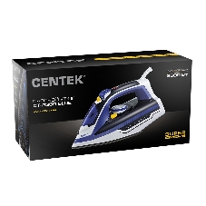 Утюг Centek CT-2350 синий, 2600 Вт, 45 г/мин, удар 145 г/мин, 350 мл