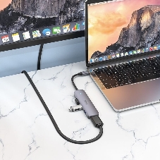 USB-концентратор Hoco HB27, USB Type-C, HDMI/PD/USB 3.0/USB 2.0, USB Type-C
