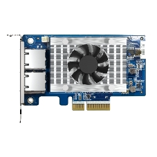 Сетевая карта QNAP QXG-10G2T-X710 LAN Expansion Card, PCIe Gen 3, Two 10GbE (10G/5G/2.5G/1G/100M)) Ports with SR-IOV and iSCSI, Block-based, Supports Multiple Virtual Disk Modes