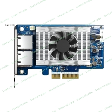 Сетевая карта QNAP QXG-10G2T-X710 LAN Expansion Card, PCIe Gen 3, Two 10GbE (10G/5G/2.5G/1G/100M)) Ports with SR-IOV and iSCSI, Block-based, Supports Multiple Virtual Disk Modes