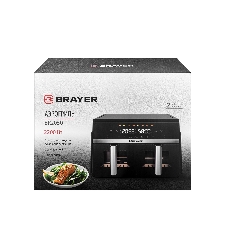 Аэрогриль BRAYER BR2050 черный, 2200 Вт, 10 л, сенсор, 8 программ