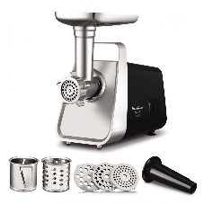 Мясорубка электрическая Moulinex ME306832 черный, 1600 Вт, 1.9 кг/мин, реверс, защита от перегрузки, металлический лоток, насадки - 6