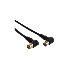 Кабель Rexant 18-0014 TV PLUG - TV JACK, 3м, угловой, черный