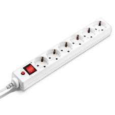 Сетевой фильтр Buro 600SH-16-3-W 3 м, 6 розеток, белый, коробка