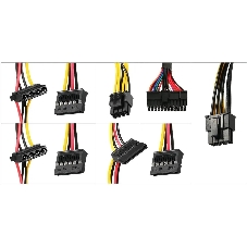 Блок питания KingPrice KPPSU500 ATX 500W (20+4pin) 120мм fan 4xSATA