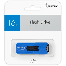 Флешка USB Smartbuy STREAM Blue (SB16GbST-B), 16Gb, USB 2.0, R/W 25/15, синий/черный