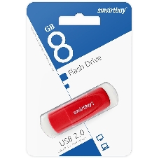 Флешка USB Smartbuy Scout Red (SB008 Gb2SCR), 8Gb, USB 2.0, R/W 15/8, красный