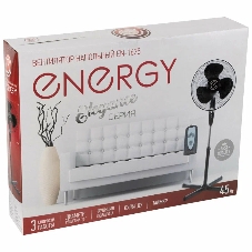Вентилятор Energy ELEGANCE EN-1625 чёрный, напольный, 45 Вт, 3 скорости, 40 см