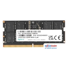 Оперативная память Apacer, DDR5, 16Gb (1x16Gb), 4800MHz, CL40, SO-DIMM