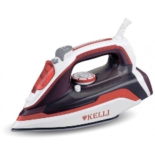 Утюг Kelli KL-1633 красный/черный/белый, 2600 Вт, 90 г/мин, 100 мл