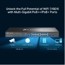 Коммутатор TP-Link JetStream SG3218XP-M2, 16×2.5 Гбит/с + 2×10 Гбит/с SFP+, управляемый