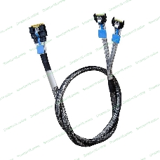 Кабель Amphenol RMC38-0824, Slimline SAS x8 74P -TO- 2x MCIO x4 38P, 85 Ohm, L: 80 см