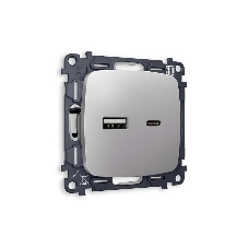 Комплект механизма розетки OMEGA Сталь матовый 2USB A+C 20W 3000mA (быстрая зарядка) QUANT (OP5110, VM177) MO511010 Комплект механизма розетки OMEGA Сталь матовый 2USB A+C 20W 3000mA (быстрая зарядка) QUANT (OP5110, VM177) MO511010