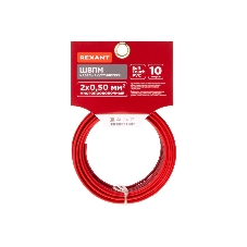 Кабель акустический Rexant 01-6103-3-10 2х0,50 мм², красно-черный, мини-бухта 10 м