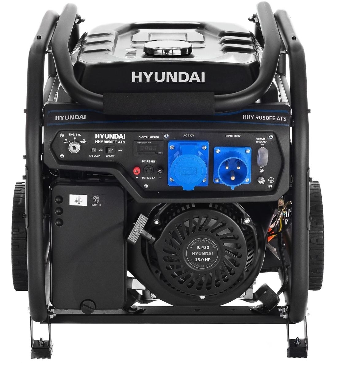 Электрогенератор бензиновый Hyundai HHY 9050FE ATS, 6.5 кВт, 74 дБ, 97 кг
