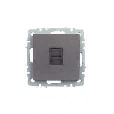 Розетка компьютерная IEK BRITE РК10-БрС RJ45 кат.5E сталь