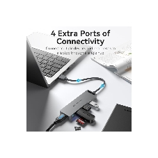 USB-концентратор Vention OTG USB 3.0 на 4 порта серый 1м.