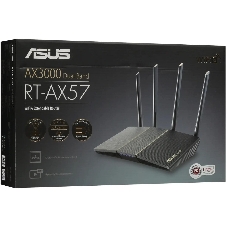 Роутер беспроводной Asus RT-AX57 AX3000 10/100/1000BASE-TX черный