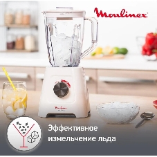 Блендер стационарный Moulinex LM420110 400 Вт, белый