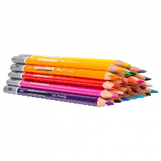 Карандаши цветные Deli EC00225 Color Emotion, трехгранный профиль, липа, 24 цвета, металлическая коробка (24шт)