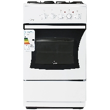 Плита комбинированная Flama RK 23-105 W белый, конфорок 4 шт, духовка 50 л, 50 см x 85 см x 60 см
